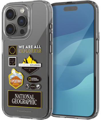 Nat Geo iPhone 15 Pro Back Cover Case | Wappen Clear - Expedition