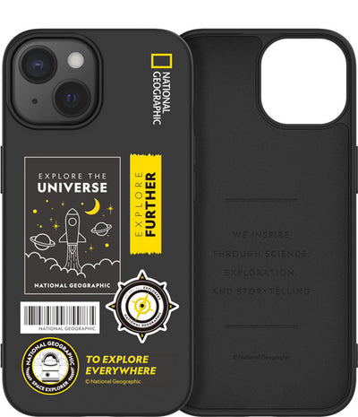 Nat Geo iPhone 15 Back Cover Case | Palette Color - Universe Black