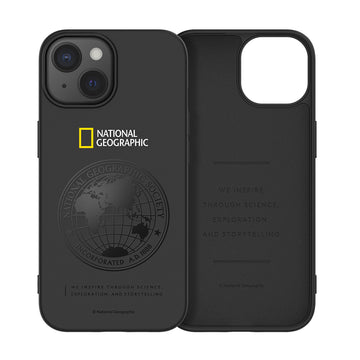 Nat Geo iPhone 15 Plus Back Cover Case | Soft - Global Seal (Black)