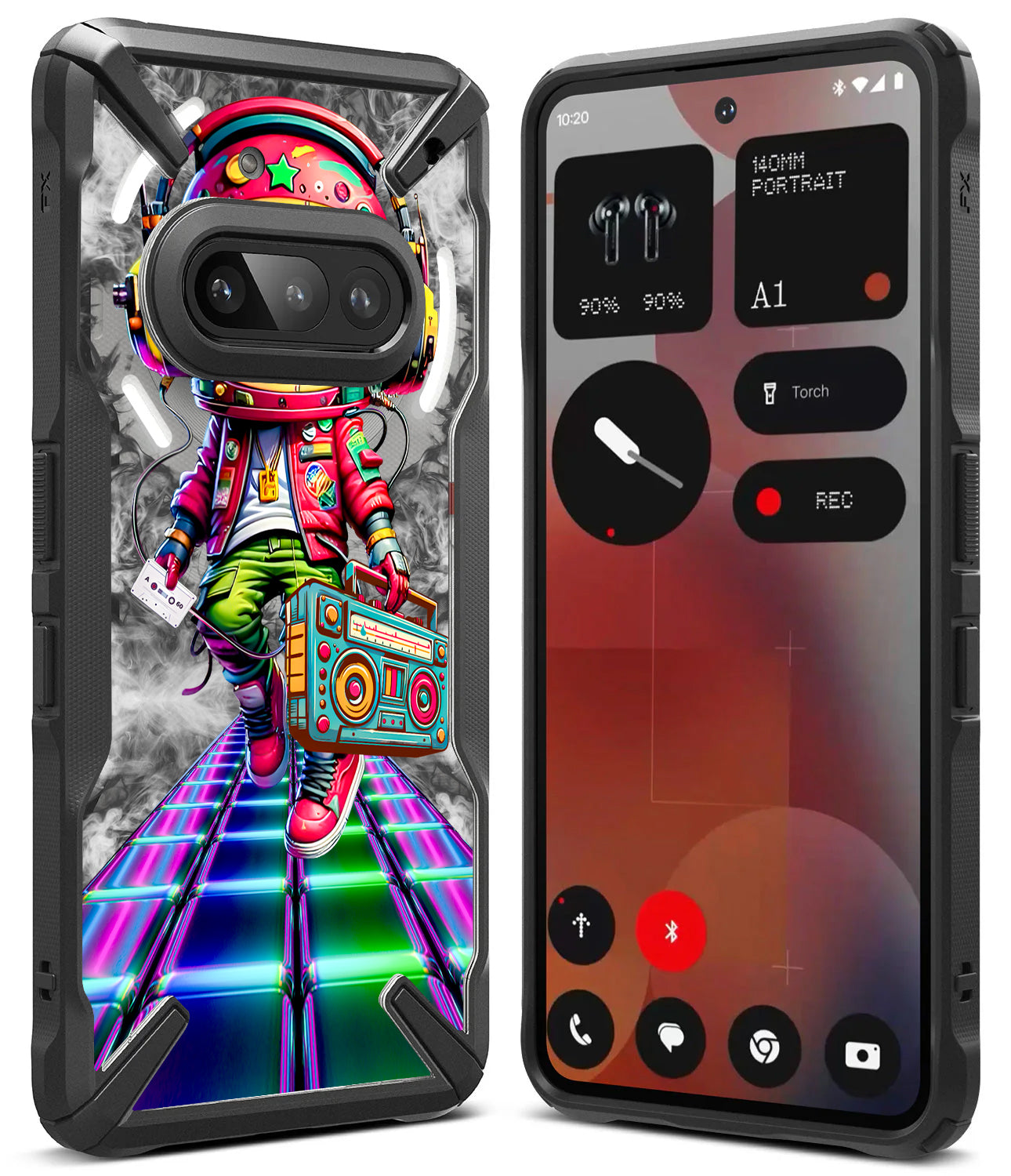 Nothing Phone 3a Back Cover Case | Fusion-X Design - DJ Bot (Black)