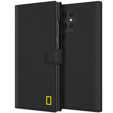 Nat Geo Galaxy S24 Ultra Back Cover Case |Business Wallet Case-Black