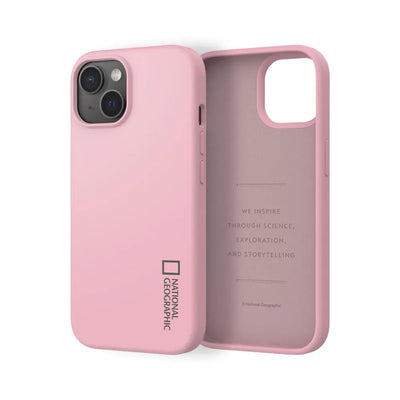 Nat Geo iPhone 15 Back Cover Case | Silicone Case (Pink)