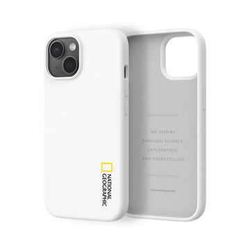 Nat Geo iPhone 15 Plus Back Cover Case | Silicone Case (White)