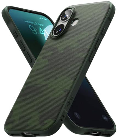 iPhone 16 Back Cover Case | Onyx Design - Camo Green