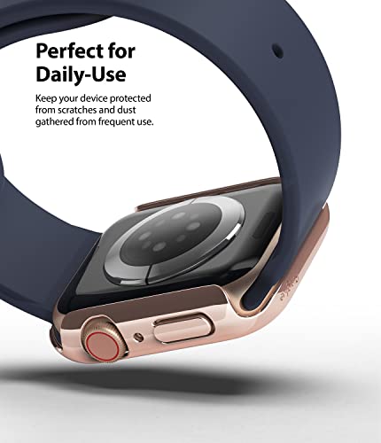 Rose gold apple watch with midnight blue on sale band