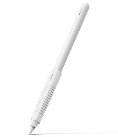 Apple Pencil Pro/USB C / 2nd / 1st Generation Cover , Silicone Drafting Grip Holder - White