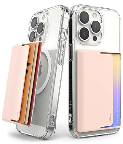 Ringke Magnetic Side Slot Card Holder - Peach Pink