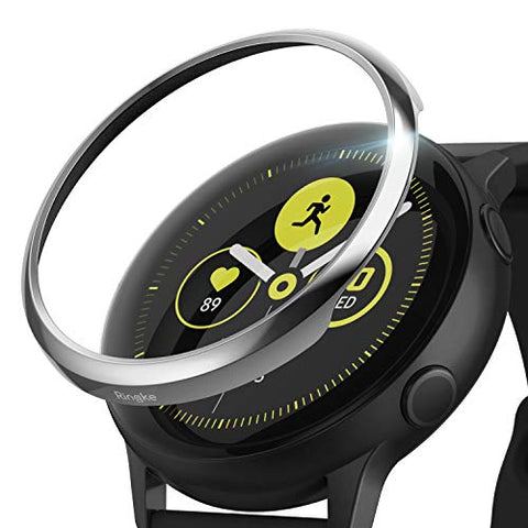 Bezel Styling Cover for Galaxy Watch Active (2019) -  Glossy Silver [Stainless Steel]