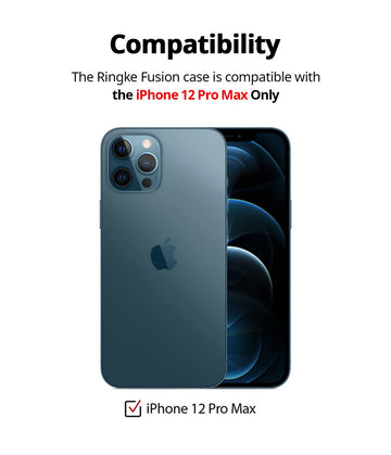iPhone 12 Pro Max Back Cover Case | Fusion - Clear
