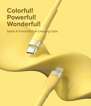 Ringke Fast Charging Pastel Cable USB Type-C to Lightning - Yellow (2m)