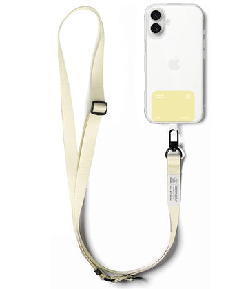 Holder Link Snap Hook Lanyard Strap [Crossbody Strap + Tether Tab] - Butter Yellow