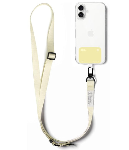 Holder Link Snap Hook Lanyard Strap [Crossbody Strap + Tether Tab] - Butter Yellow