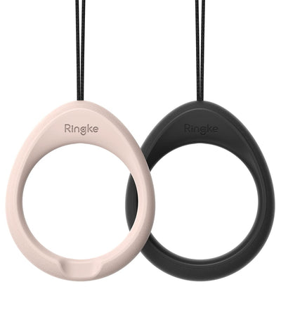 Ringke Finger Ring Strap - Black & Pink Sand