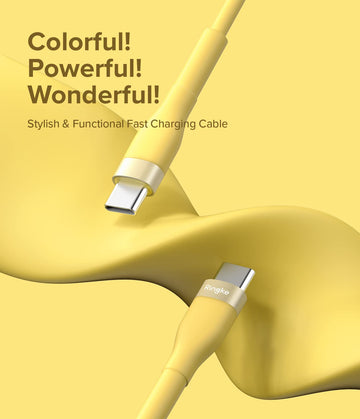 Ringke Fast Charging Pastel Cable USB Type-C to Type-C - Yellow (2m)