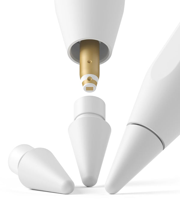 HB Replacement Tips Designed for Apple Pencil Pro, 2nd / 1st Gen, USB-C [3 Pack]- Light Gray