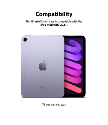 iPad Mini 6 (8.3 Inch, 2021 Model) Back Cover Case | Fusion - Smoke Black