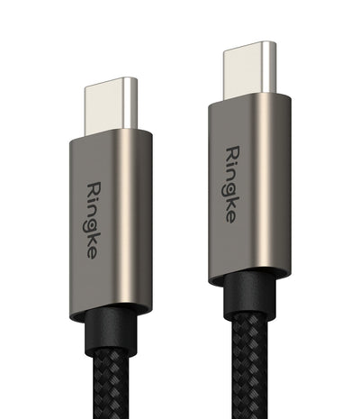 Ringke USB 3.0  USB-C Compatible with USB-C Data Transfer and Fast Charging Cable - 0.5m (Black)