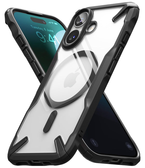 iPhone 16 Back Cover case | Fusion-X Magnetic - Black