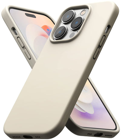 (Refurbished) Apple iPhone 14 Pro Back Cover Case | Silicone - Sand Stone