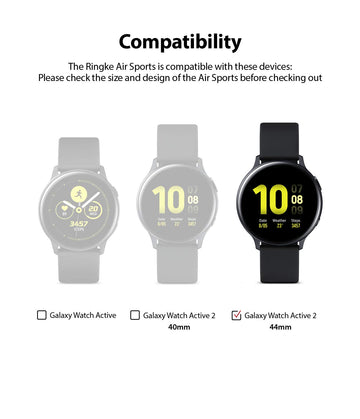 Air Sports Case Designed for Galaxy Watch Active 2 44mm - Matte Clear
