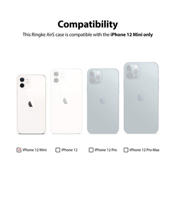 Apple iPhone 12 Mini Back Cover Case | Air S - BLACK