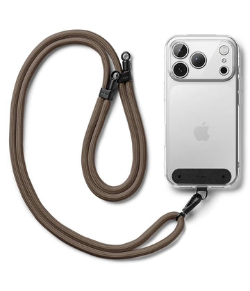 Ringke Adjustable Crossbody Polyester Rope Lanyard (Holder Link Strap)  - Mocha Mousse