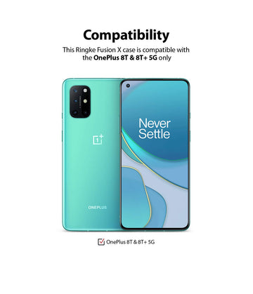 OnePlus 8T Back Cover Case | Fusion X - Black