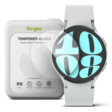 Ringke Tempered Glass Compatible with Bezel Styling for Samsung Galaxy Watch 6 (44mm) [4 Pack]  - R9