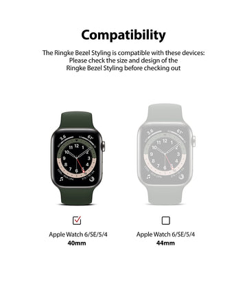 Bezel Styling for Apple Watch 40mm for Series 4 / 5 / 6 / SE - 40 (ST) -  Graphite