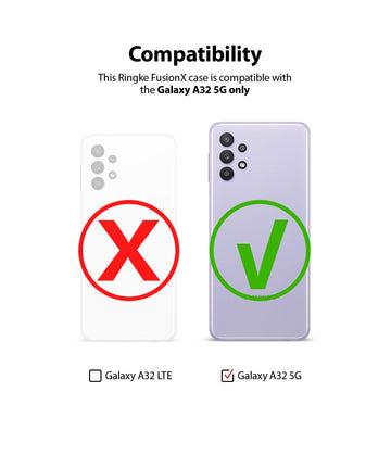 Samsung Galaxy A32 5G Back Cover Case | Fusion X Design - Black