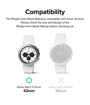 Inner Bezel Styling Galaxy Watch 4 Classic 42mm [Stainless Steel]  -  Silver 42-IN-03