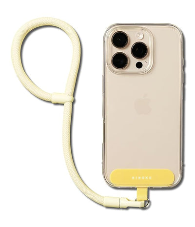 Ringke Holder Link Flow Adjustable Hand P-Type Strap with Patch - Butter Yellow