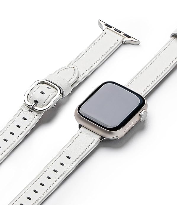 Apple Watch 38/40 / 41mm  Leather Slim Strap One - White