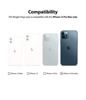 iPhone 12 Pro Max Back Cover Case | Onyx - Dark Gray