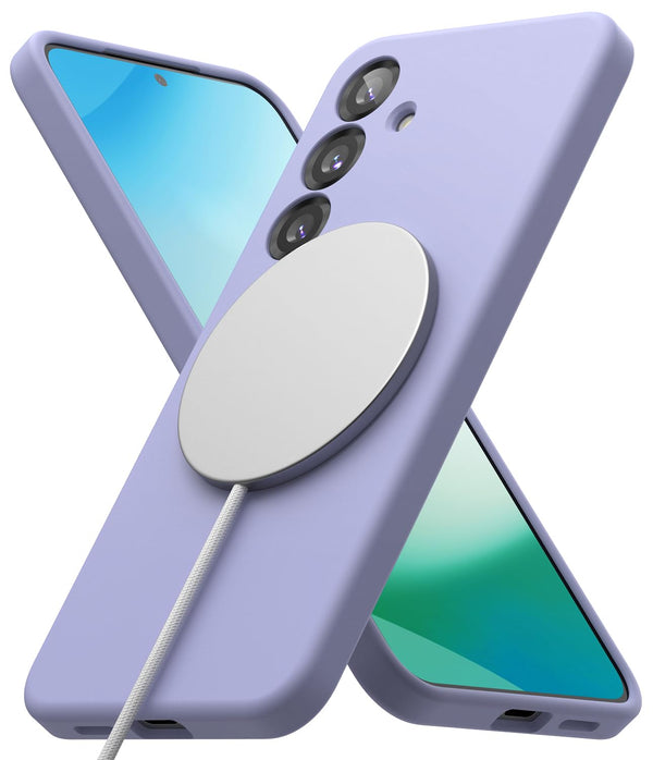 Samsung Galaxy S25 Back Cover Case | Silicone Magnetic - Lavender