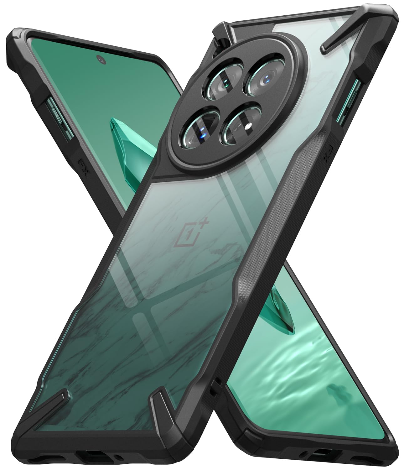 (Refurbished) Ringke OnePlus 12 5G Back Cover Case Fusion-X - Black