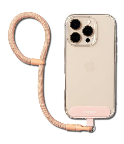 Ringke Holder Link Flow Adjustable Hand P-Type Strap with Patch - Orange Pink
