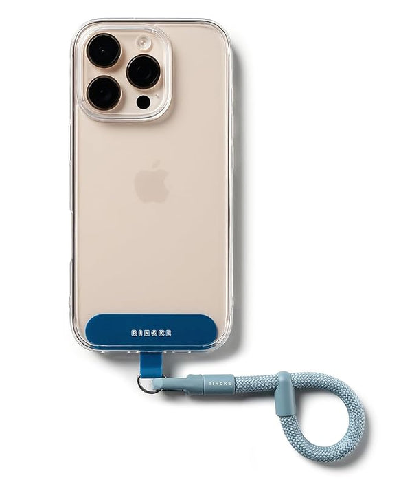 Holder Link Flow Finger Ring Strap with Patch - Urban Blue