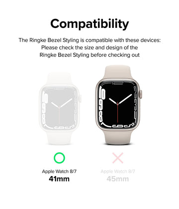 Bezel Styling Compatible with Apple Watch 7 45mm - Graphite (45-11)