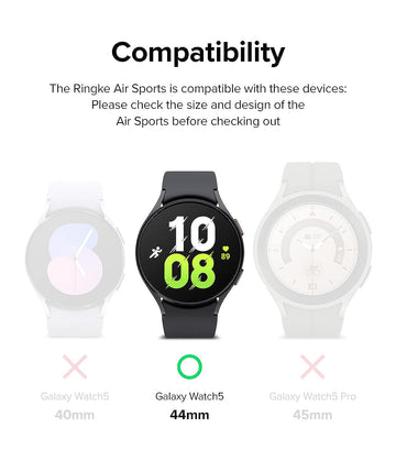 Air Sports Compatible with Samsung Galaxy Watch 5 44mm Case - Matte Clear