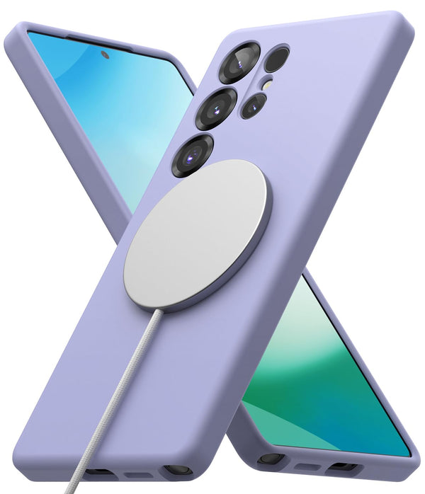 Samsung Galaxy S25 Ultra Back Cover Case | Silicone Magnetic - Lavender