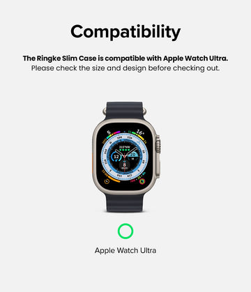 Slim Case [2 Pack] Apple Watch Ultra 49mm, Bezel [Frame Only] - Clear & Matte Black