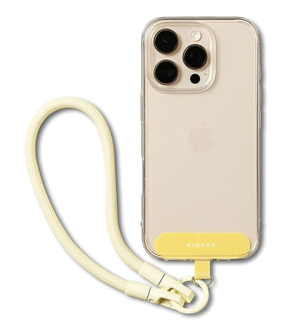 Ringke Holder Link Flow Durable Hand U-Type Strap with Patch - Butter Yellow