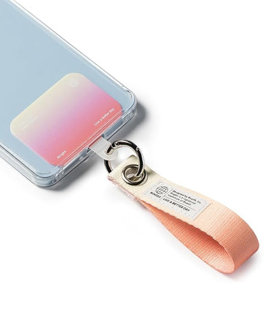 Ringke Holder Link Eyelet Keyring Finger Strap with Patch and Carabiner - Aloha Sunset