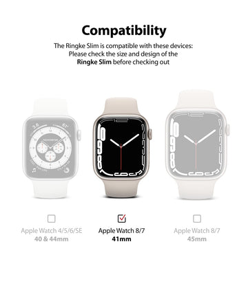 Slim Case Compatible with Apple Watch 7 41mm - Clear & Clear (2 Pack)