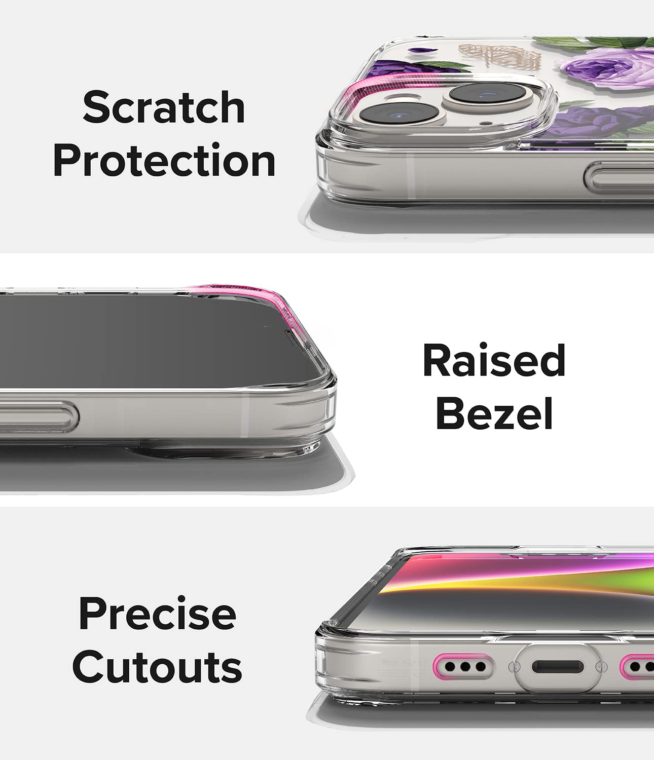  iPhone 14 Pink, Orange, Purple skewed squares Case : Cell  Phones & Accessories