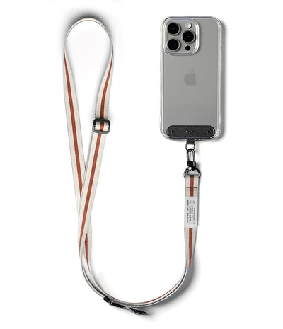 Ringke Holder Link Snap Hook Lanyard Crossbody Strap with Tether Tab, Adjustable Anti-Theft Shoulder & Neck Strap for Universal Phone Cases – Maple Brown