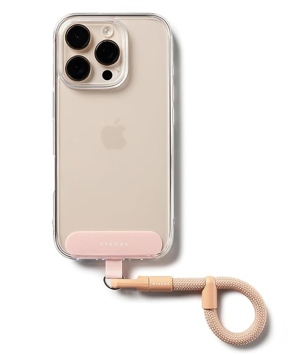 Holder Link Flow Finger Ring Strap with Patch - Orange Pink