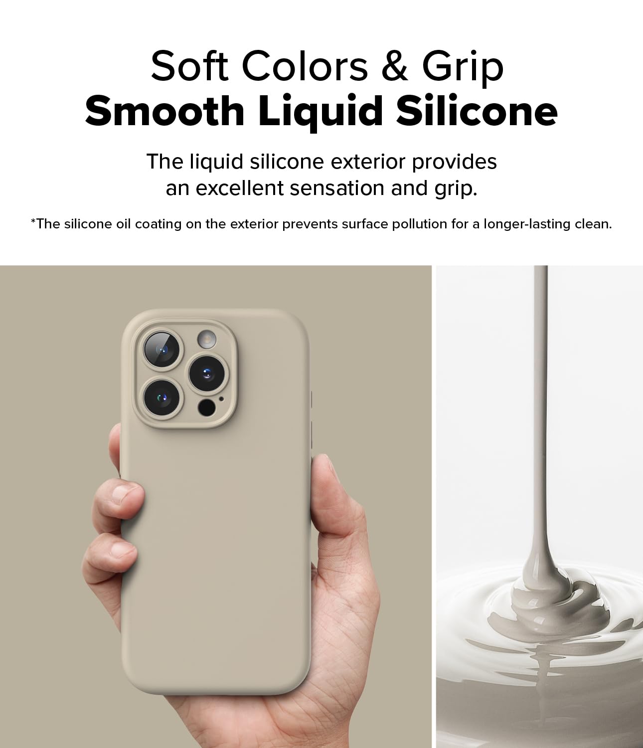 Buy iPhone 16 Pro Back Cover case | Silicone Magnetic - Stone