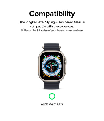 Apple Watch Ultra 49mm Bezel Styling & Glass Combo - silver